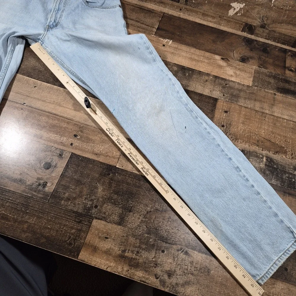 Vintage Levis 550 Baggy Jeans Men 32x36 Blue Denim Y2K Paint Distressed 2000s 02